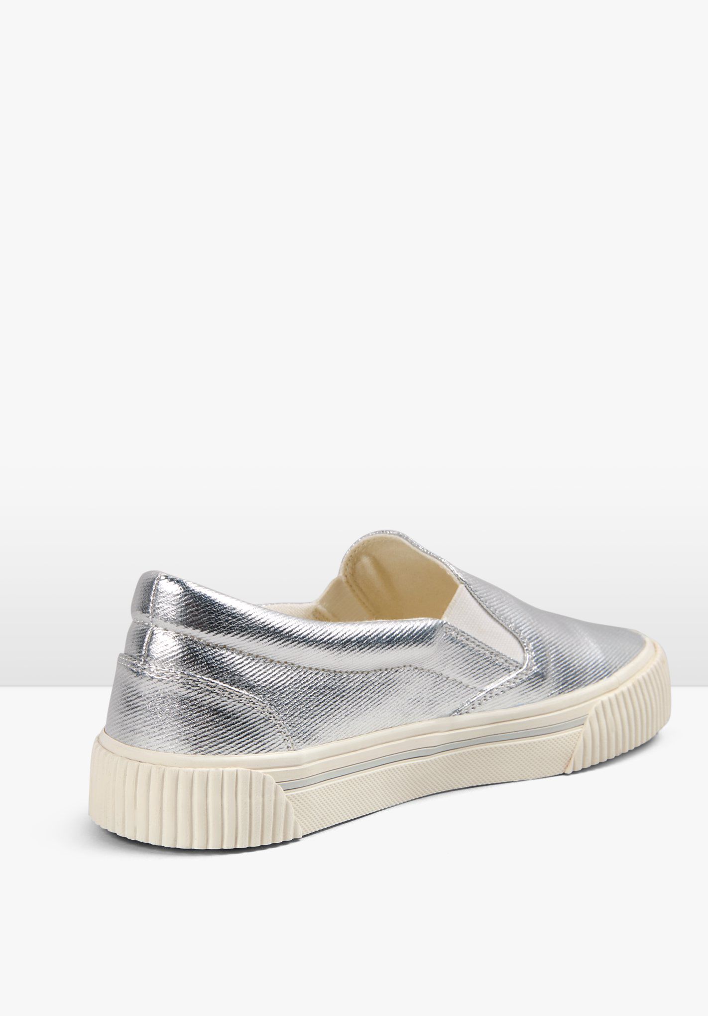 Womens metallic sales slip on sneakers