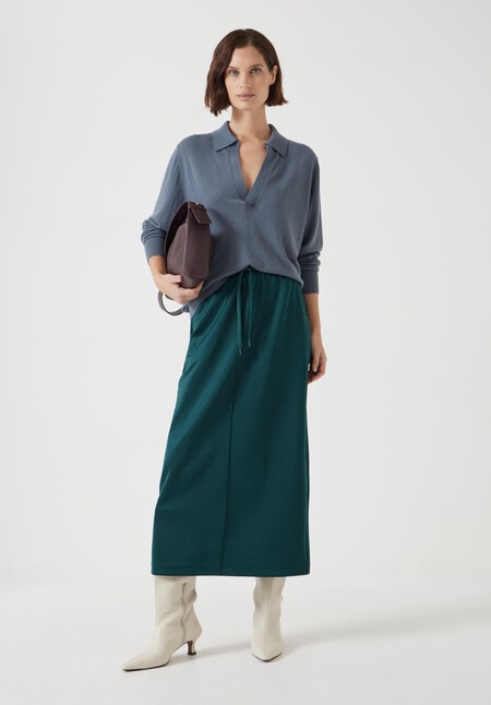 Harrison Pintuck Jersey Skirt