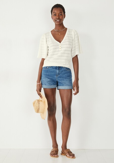Mika Pointelle Knitted Top