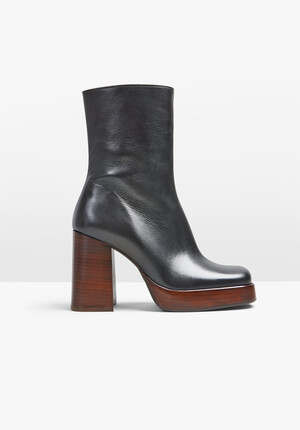 Indie Leather Platform Boots