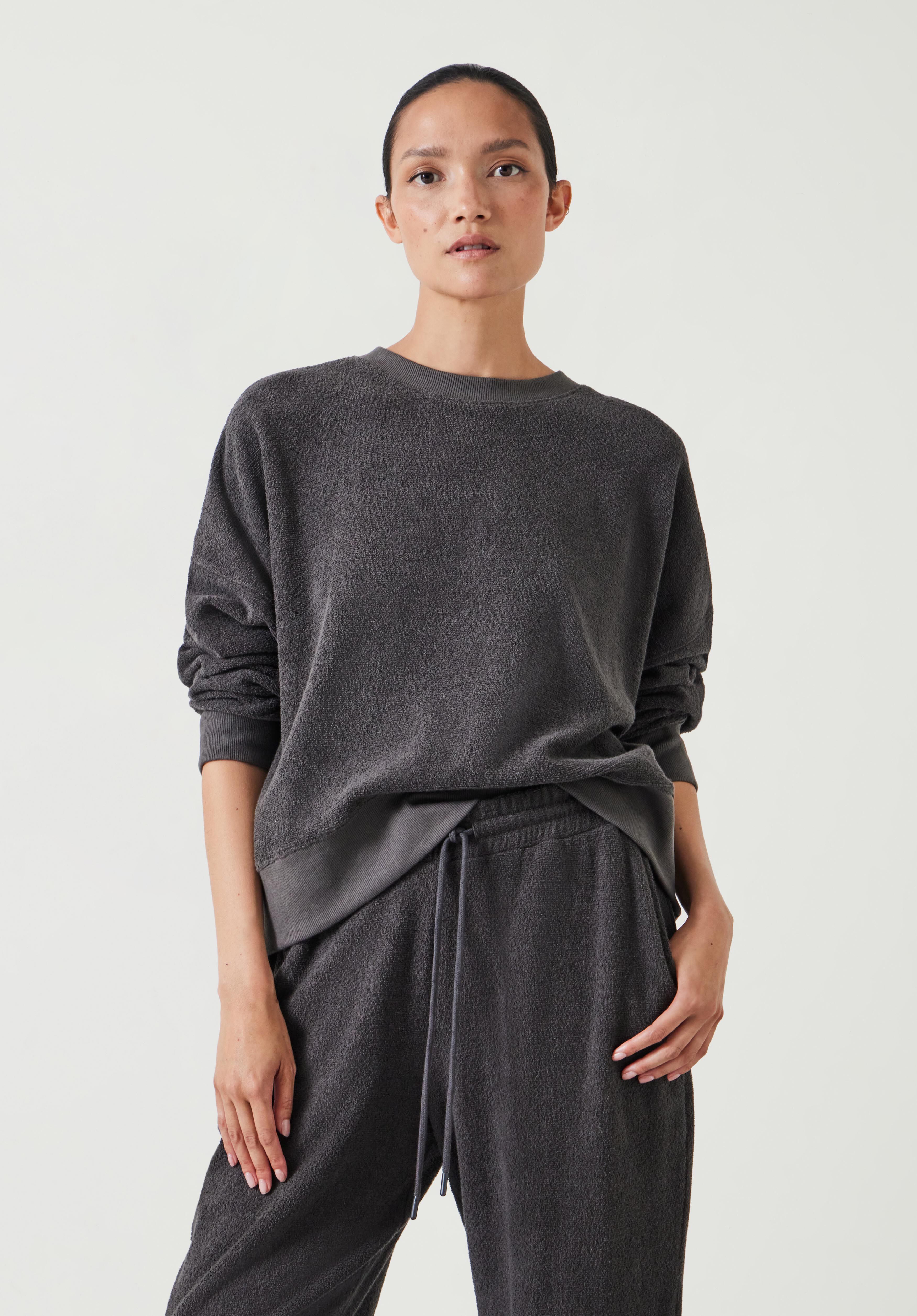 Washed grey sweatshirt top