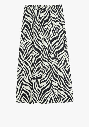 Zebra Wrap Maxi Skirt