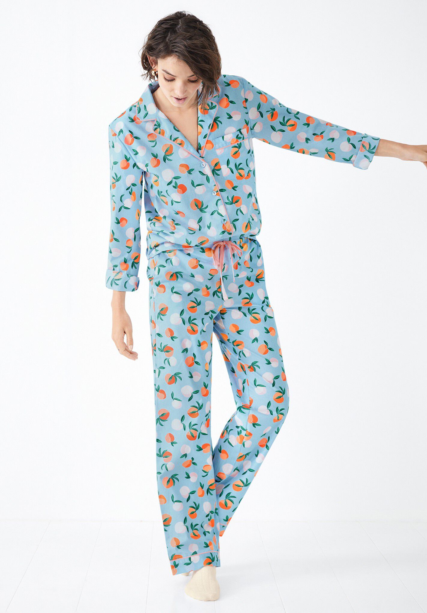 Kleding Dameskleding Pyjamas & Badjassen Sets Handblock Printed Pajama Set Jodhpur Blue Long Cotton Pajama Set 