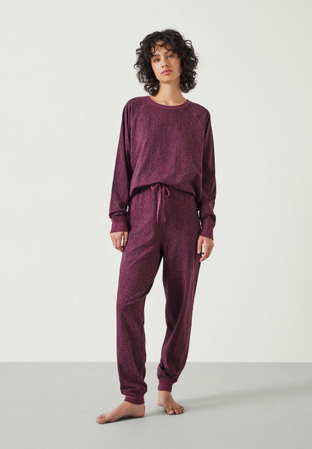 Joelle Jersey Jogger Animal Print Pyjamas