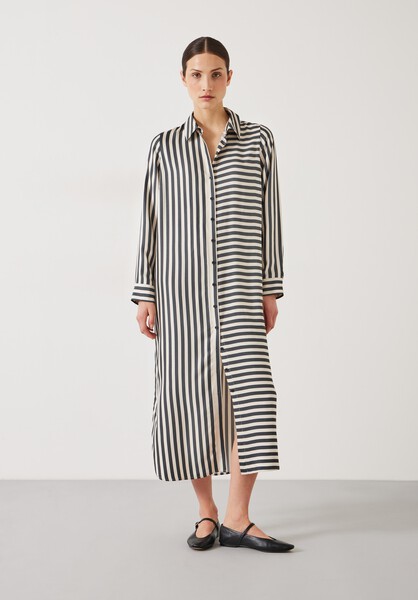 Aida Stripe Midi Shirt Dress