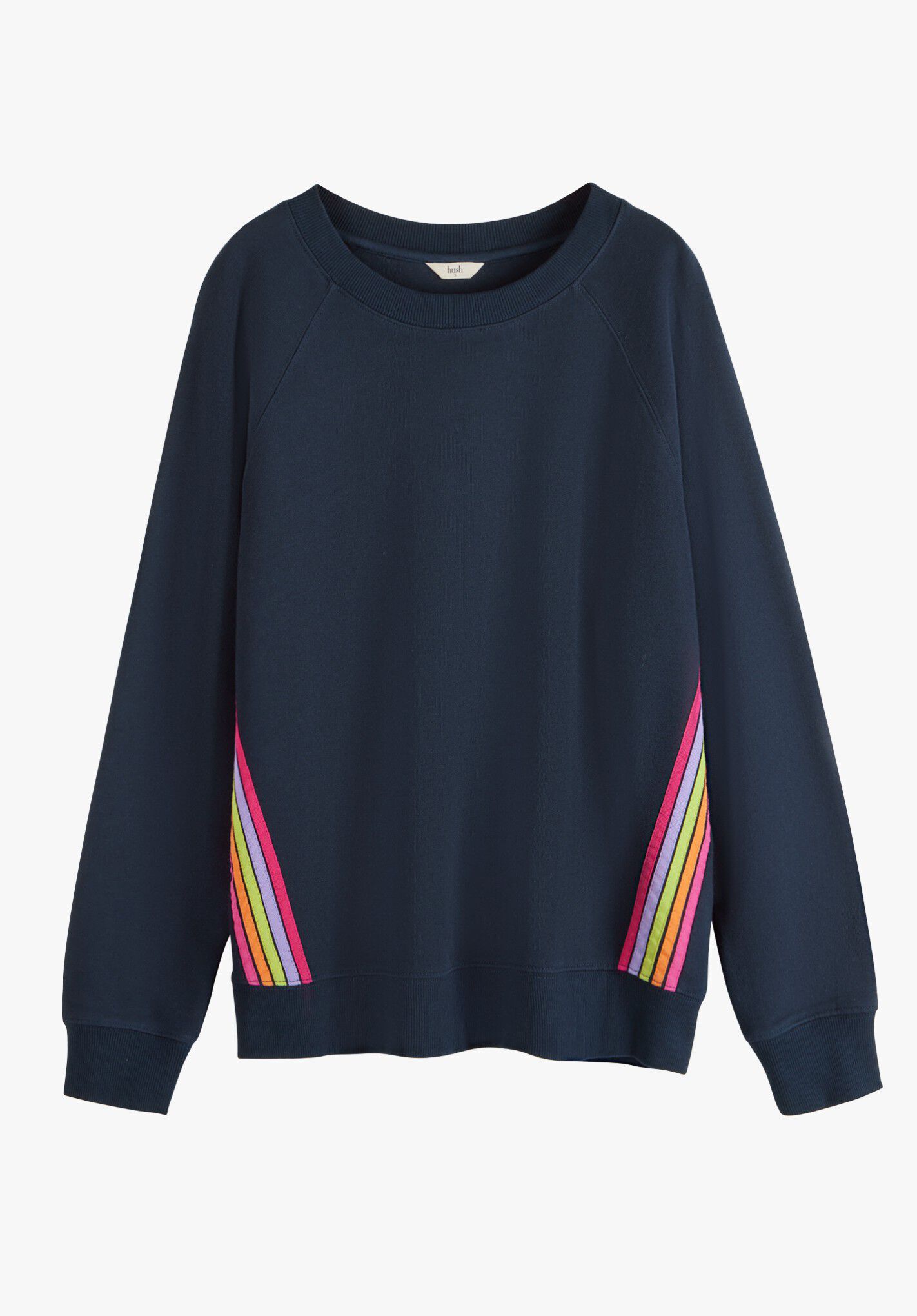 Grey sweatshirt clearance with rainbow stripes