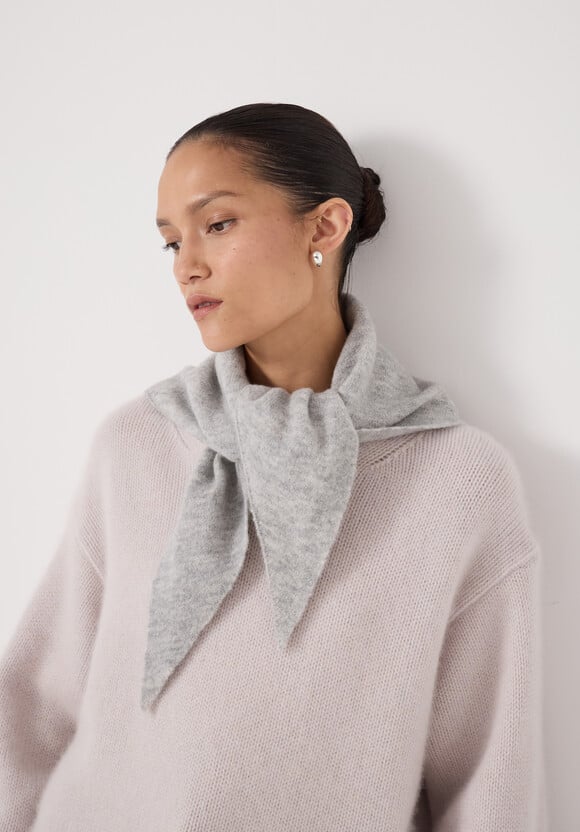 Wool Blend Triangle Scarf