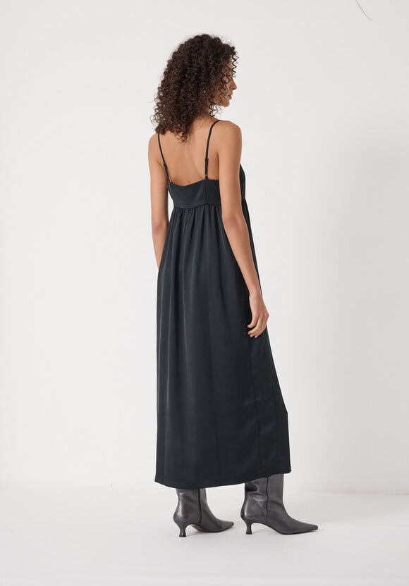 Strappy Satin Midi Dress