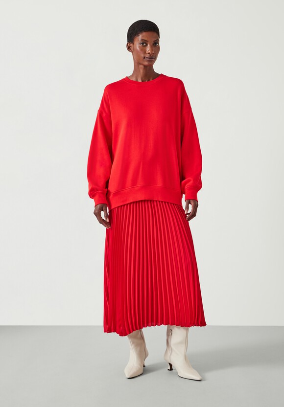 Gabriela Pleated Skirt Sweatshirt Dress