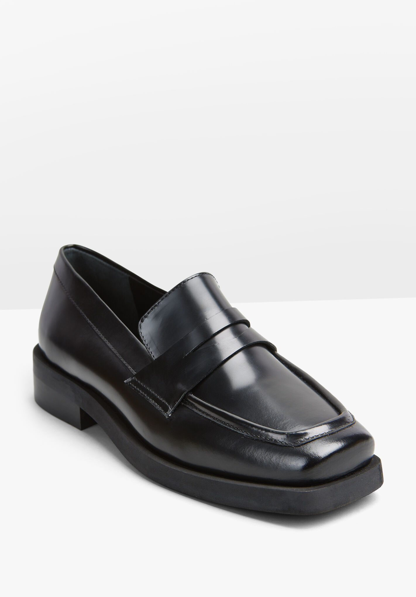 Neesha Leather Square Toe Loafers