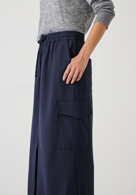 Aria Cargo Wool Maxi Skirt