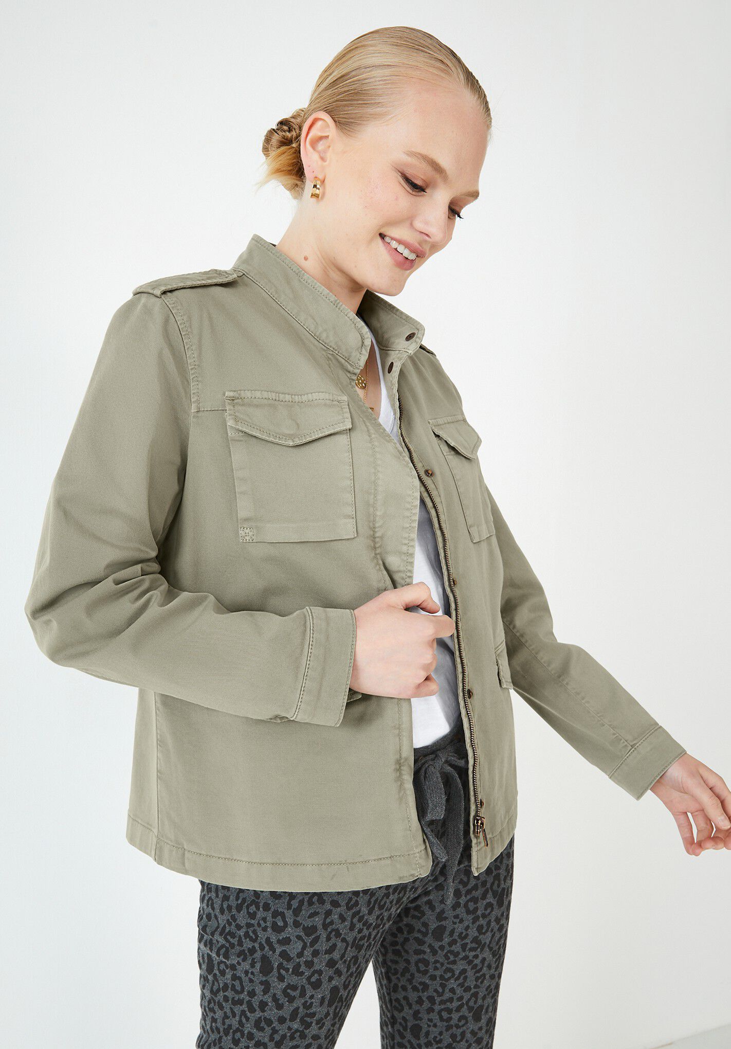 Military jacket with hood hot sale