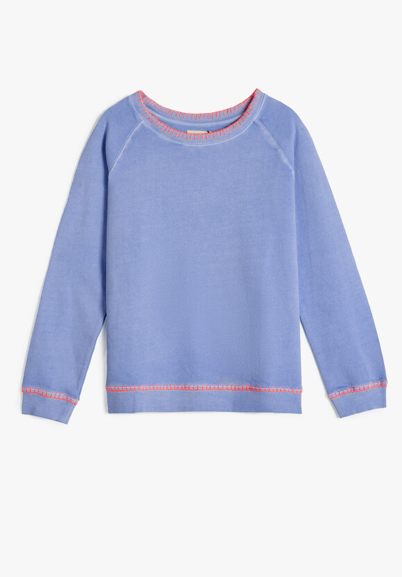 Contrast Stitch Raglan Sweatshirt