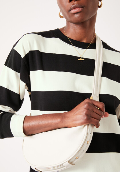 Rory Crescent Leather Crossbody Bag