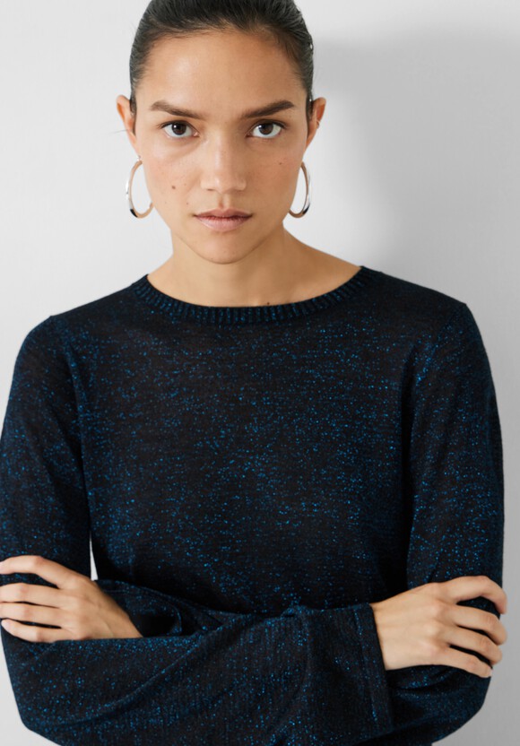 Lorine Metallic Crew Jumper
