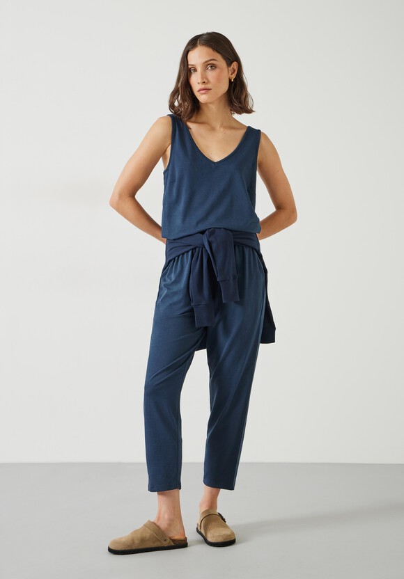 Cropped Jersey Jumpsuit Midnight hush