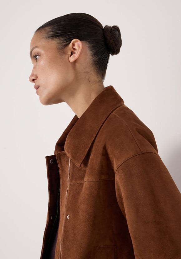 Suede Bomber Jacket