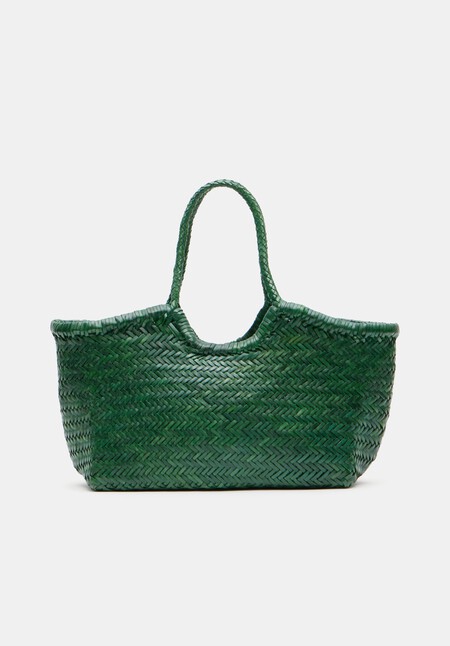 Kikapu Leather Weave Tote Bag