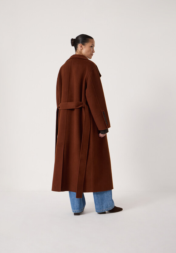 Pure Wool Double Faced Belted Coat