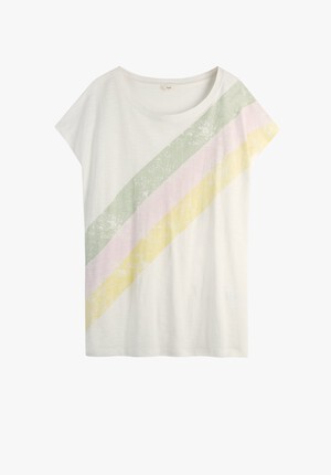 Rainbow Striped Boyfriend T-Shirt