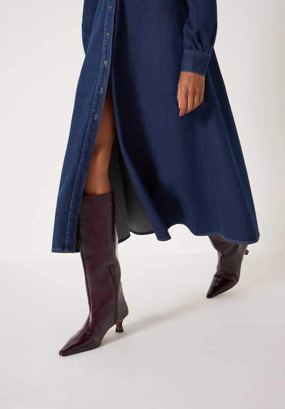 Katlynn Leather Patent Kneehigh Boots
