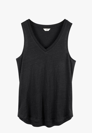 Linen V Neck Tank Top
