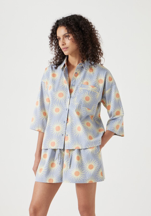 Cotton Sateen Short Pyjamas Set