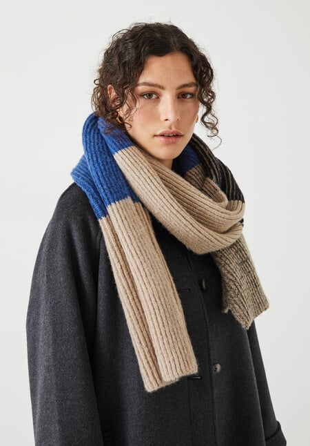 Margo Knitted Colourblock Scarf