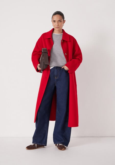 Edie Pure Wool Double Faced Coat