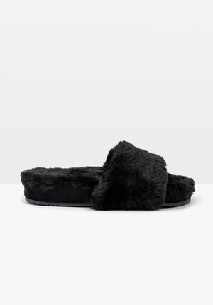 Bina Faux Fur Slides