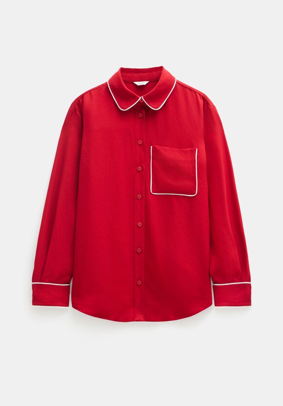 Kinsey Long Sleeve Piping Detailed Shirt
