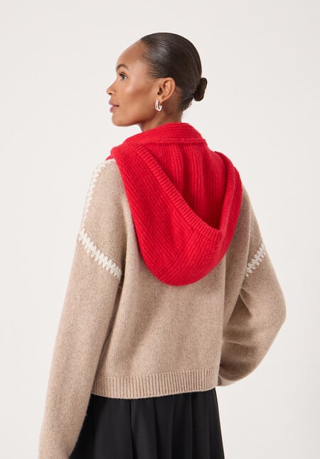 Knitted Hooded Scarf
