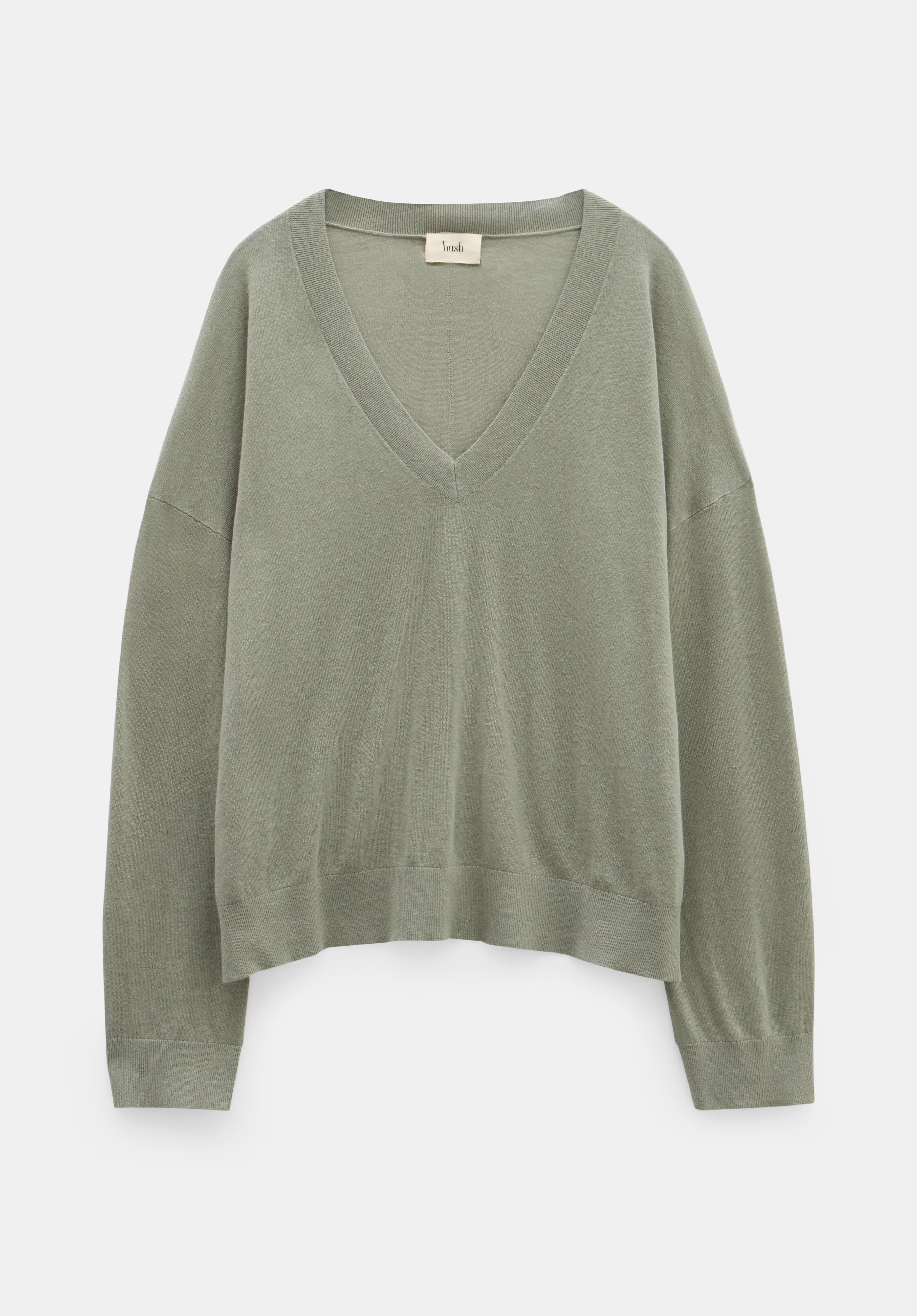 Linen blend jumper shop
