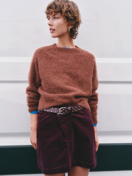 Crew Neck Alpaca Wool Jumper