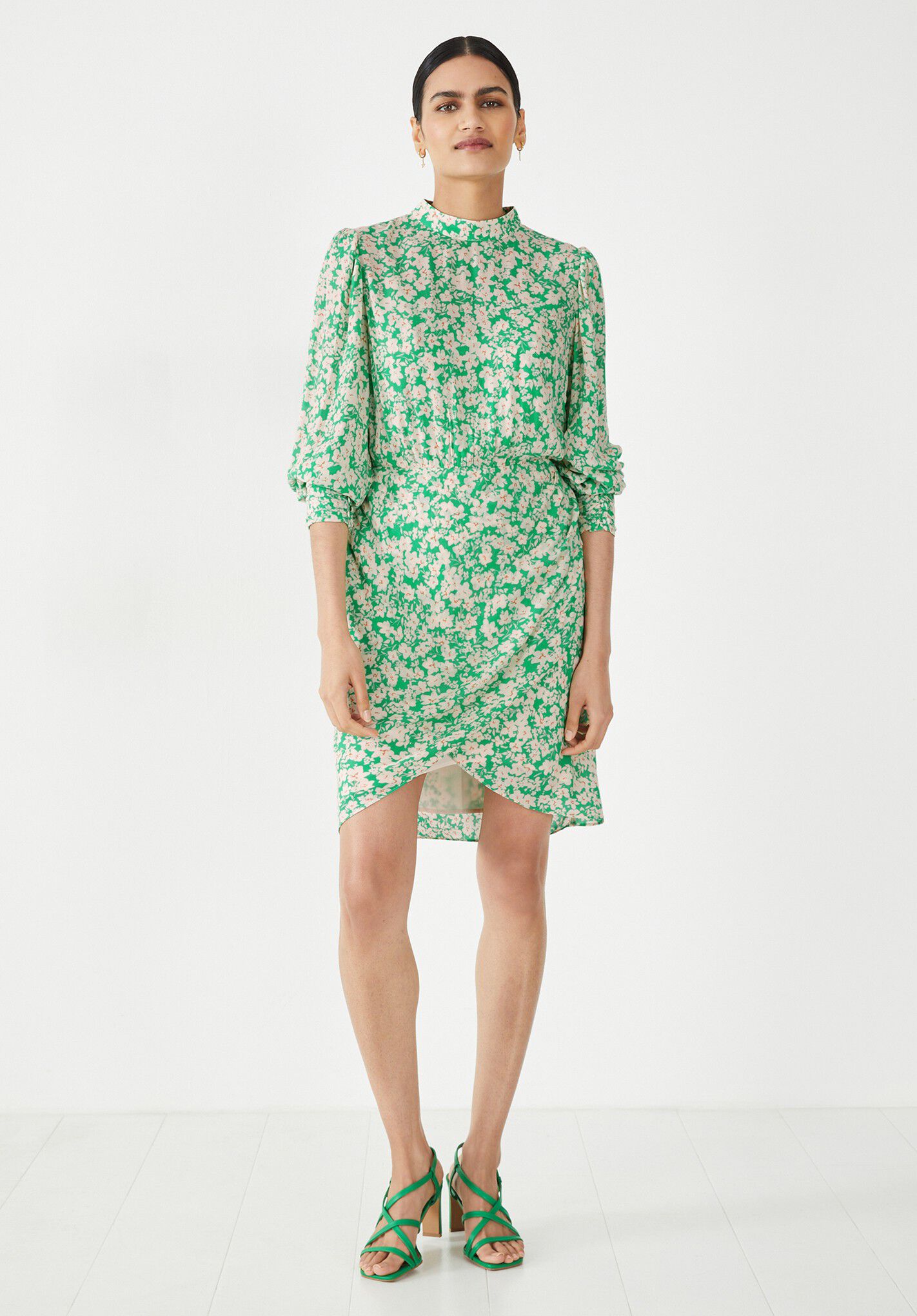Sammy Mini Dress Meadow Ditsy Green hush