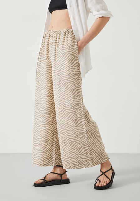 Melissa Linen Wide Leg Trousers