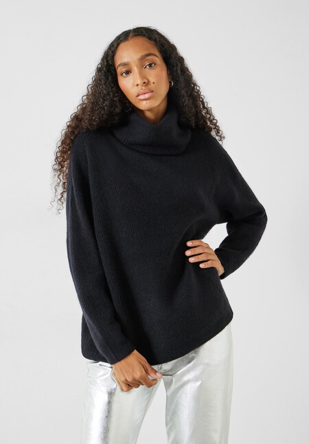 Ribbed Meryl Roll Neck Jumper