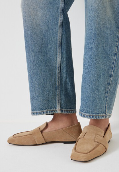 Square-Toe Patent Loafers
