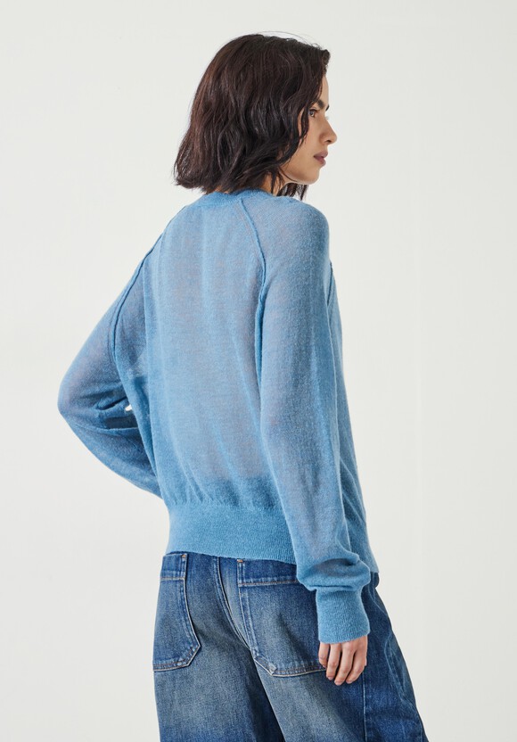 Elsie Gauzy Wool Blend Crew Jumper