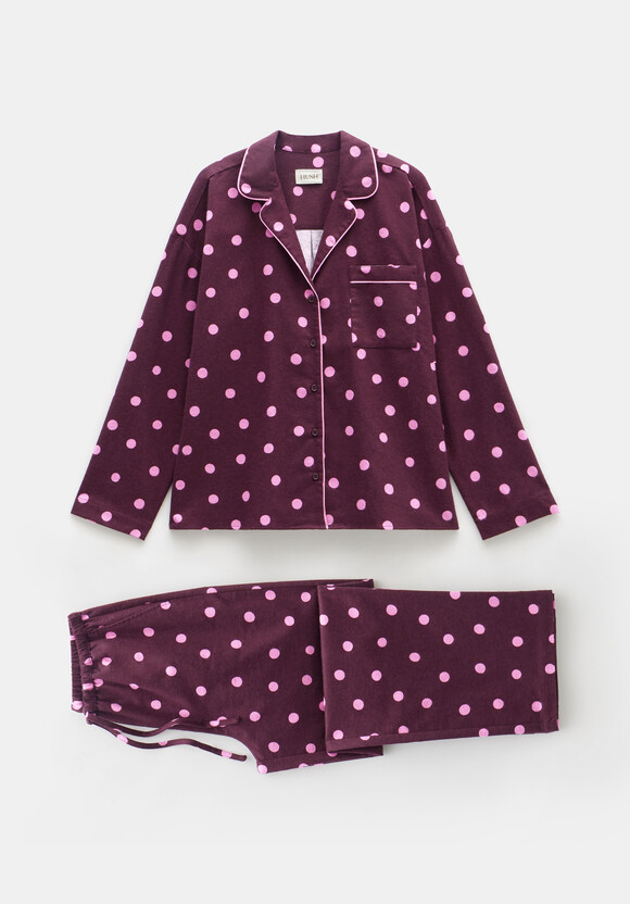 Amita Cotton Flannel Polka Dot Pyjamas