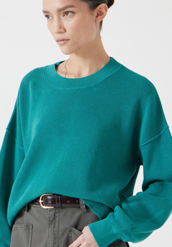 Cotton Boxy Rib Jumper
