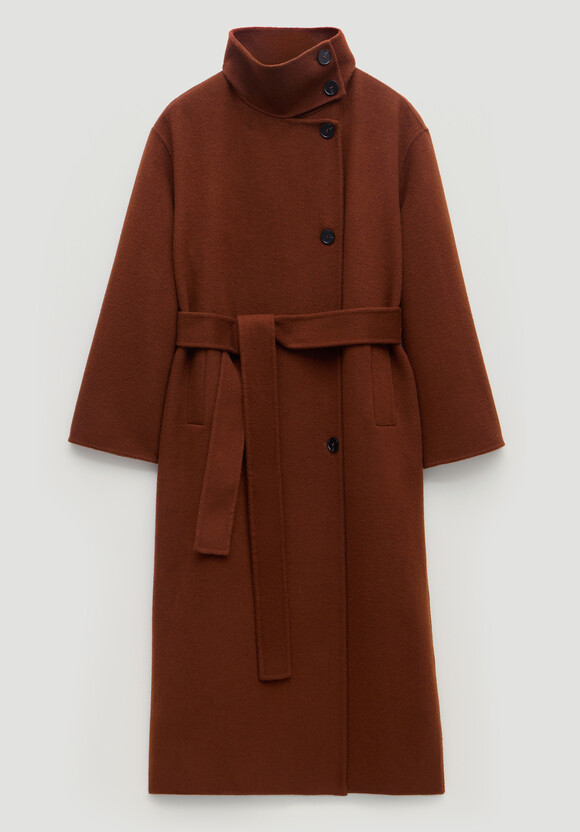 Pure Wool Double Faced Belted Coat