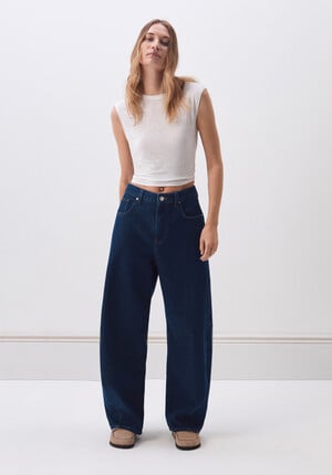 Bree Horseshoe Barrel Leg Jeans