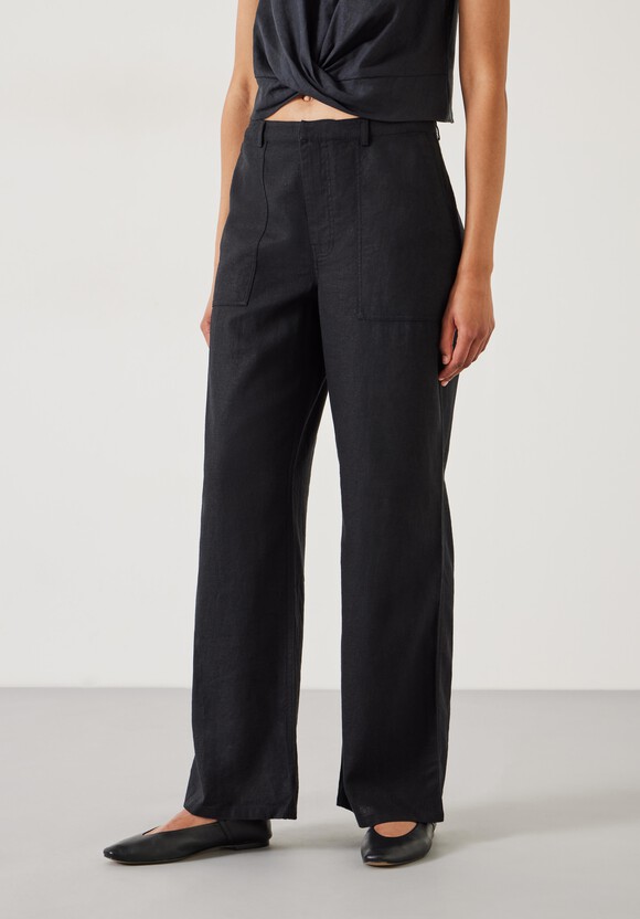 Raye Linen Straight Leg Trousers