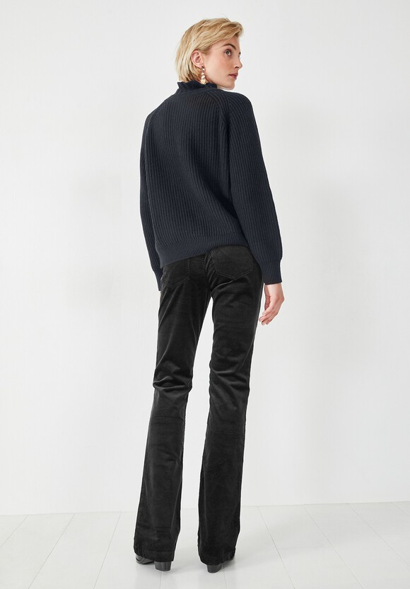 Sable Cord Slim Flare Trousers
