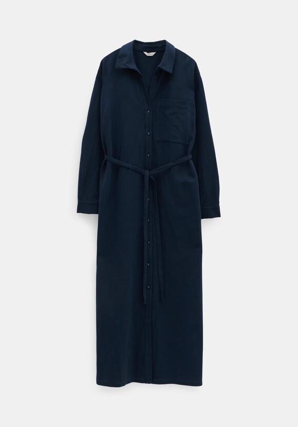 Florence Maxi Shirt Dress With Linen