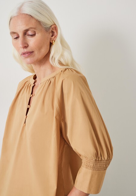 Charlee Button Cotton Top