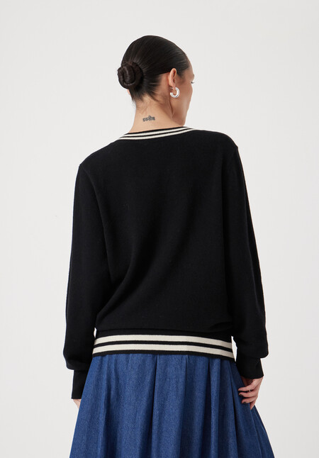 Merino Wool V Neck Jumper
