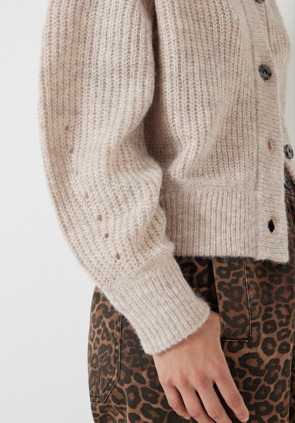 Chunky Ribbed Knitted Cardigan