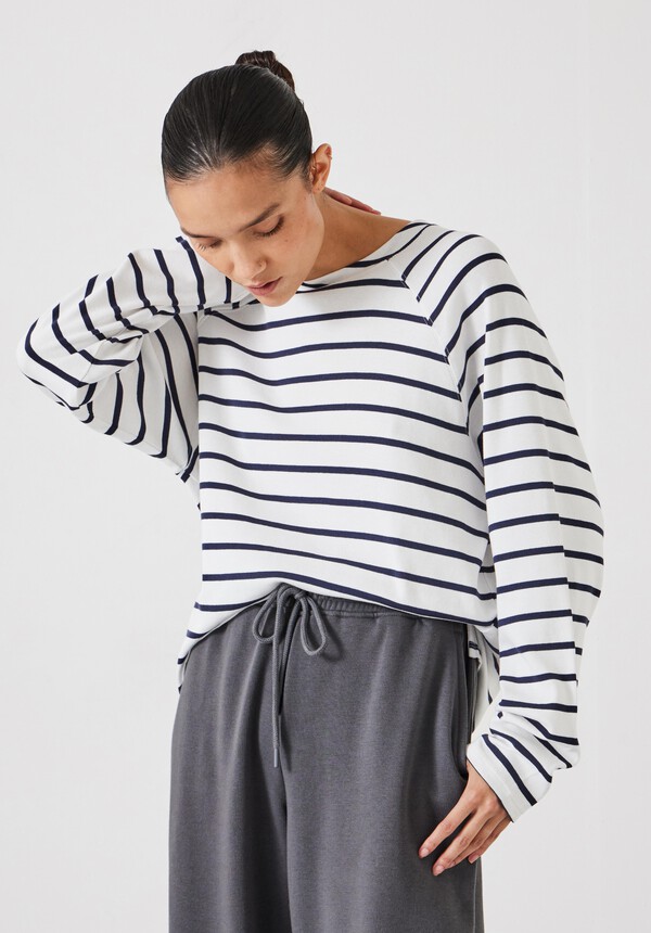 Matilda Stripe Cotton Raglan Top